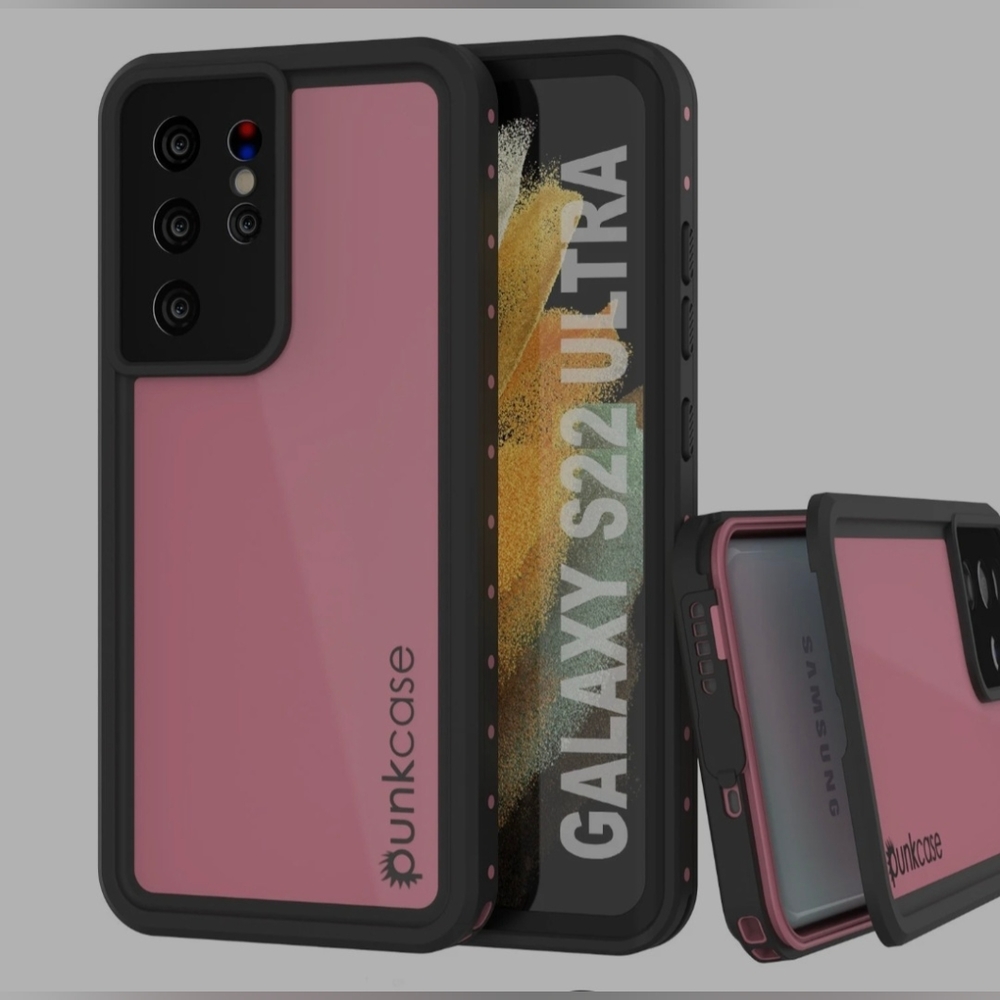 GALAXY S22 ULTRA WATERPROOF CASE PUNKCASE STUDSTAR PINK THIN 6.6FT UNDERWATER